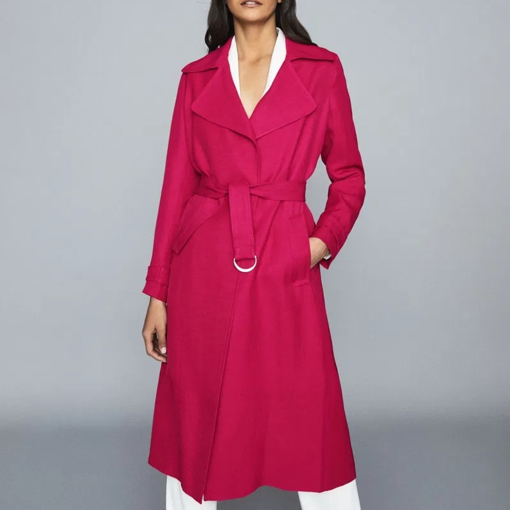 REISS | Lianna Linen Blend Duster Coat